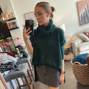 Green Poncho Sweater